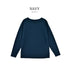 【日本製】 tシャツ 長袖 メンズ ボートネック 綿100% 無地 ハードコットン ネイビー(FL22FW-004M-na)